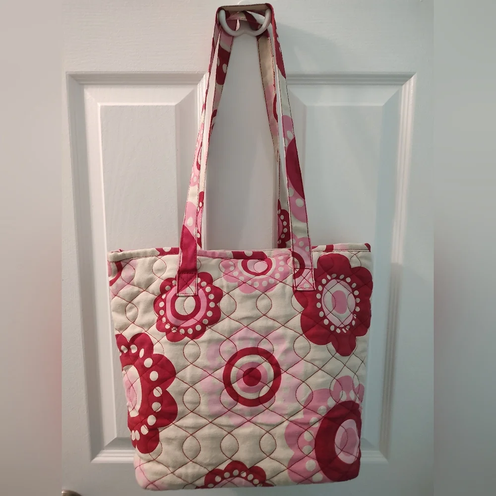 Buckhead Betties Pink and Red Quilted Tote Bag